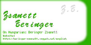 zsanett beringer business card